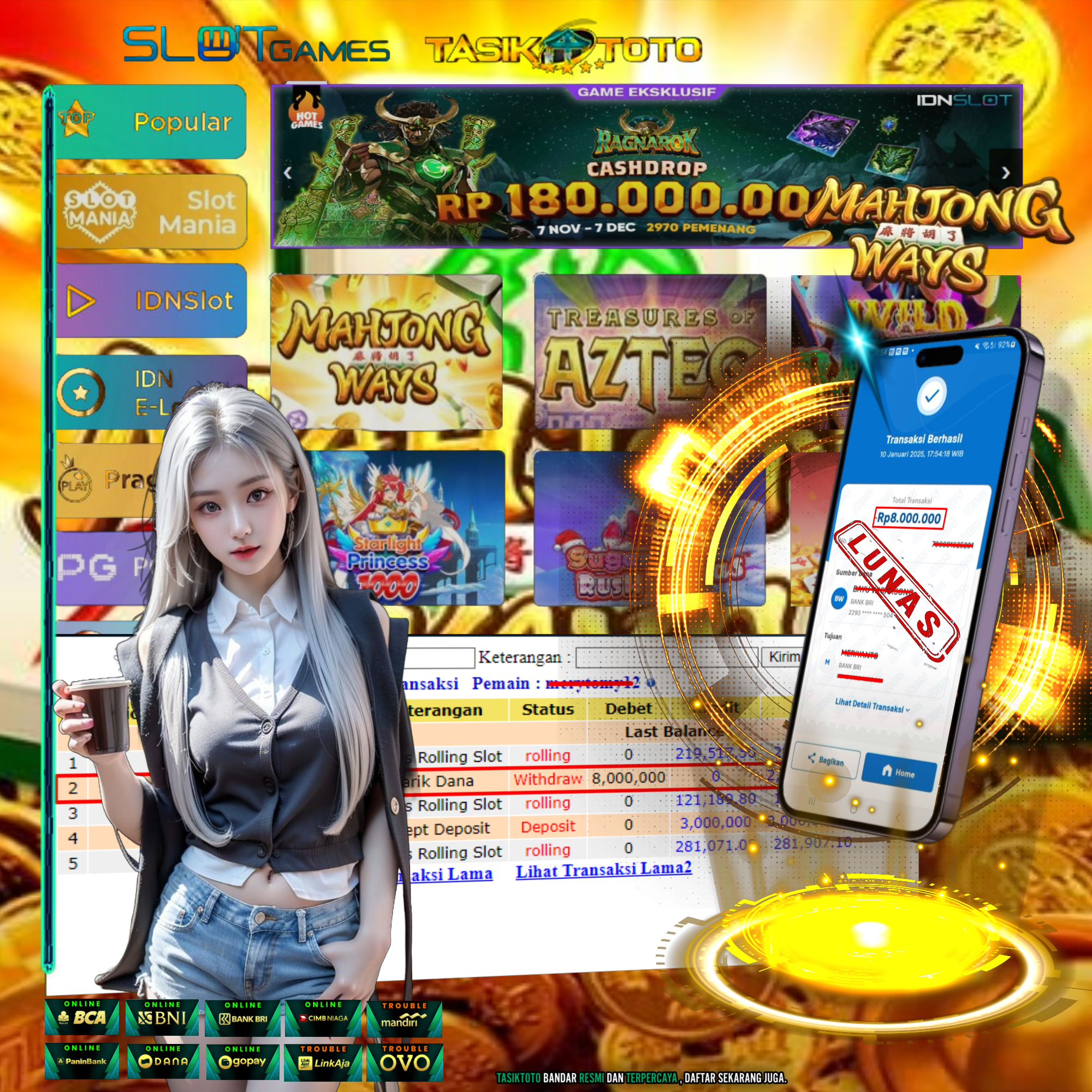 BUKTI JP TASIKTOTO – 13 JANUARI 2025