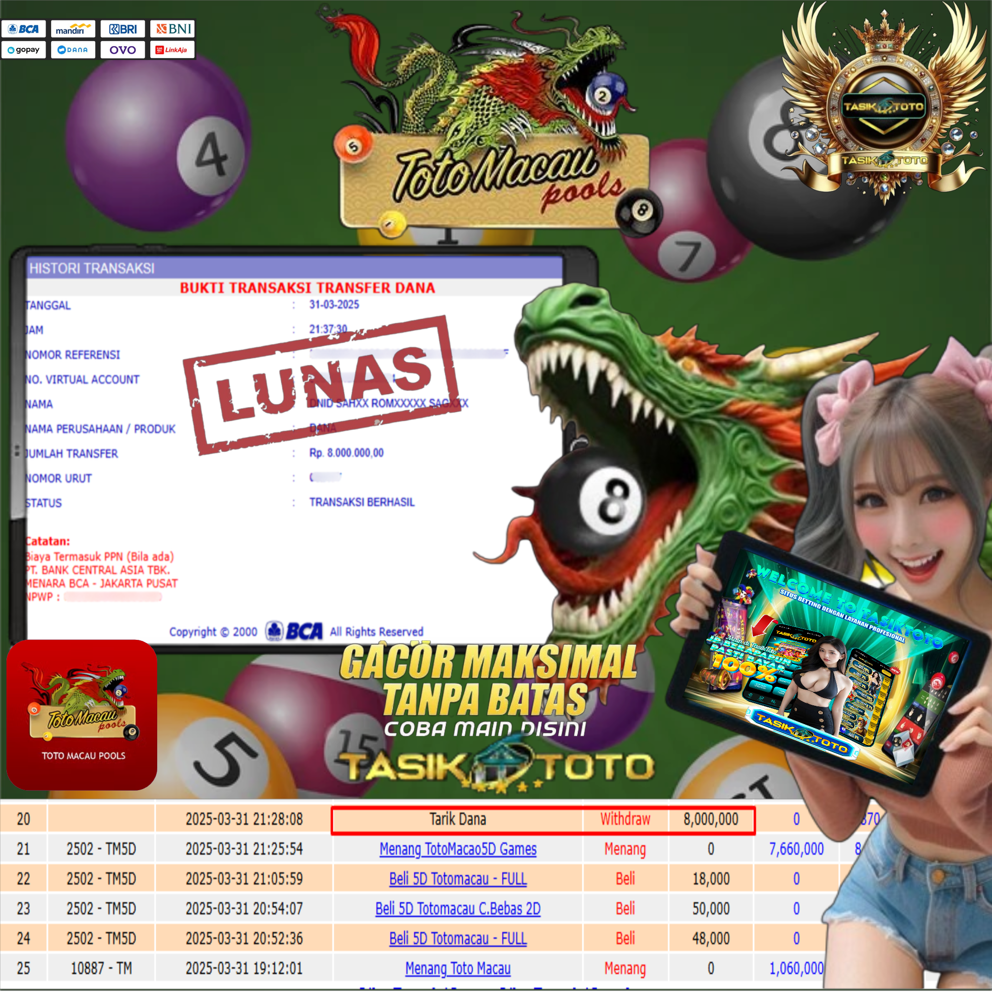 BUKTI JP TASIKTOTO – 1 APRIL 2025