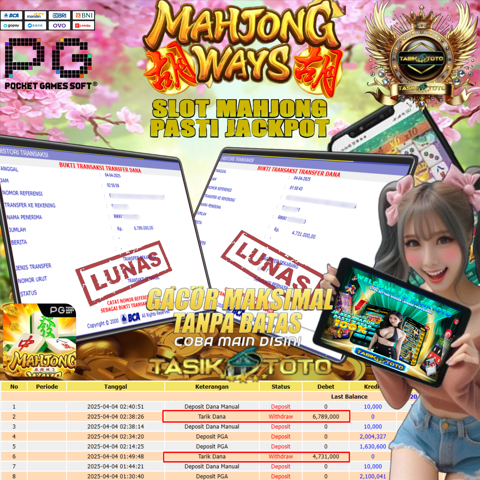 BUKTI JP TASIKTOTO – 4 APRIL 2025