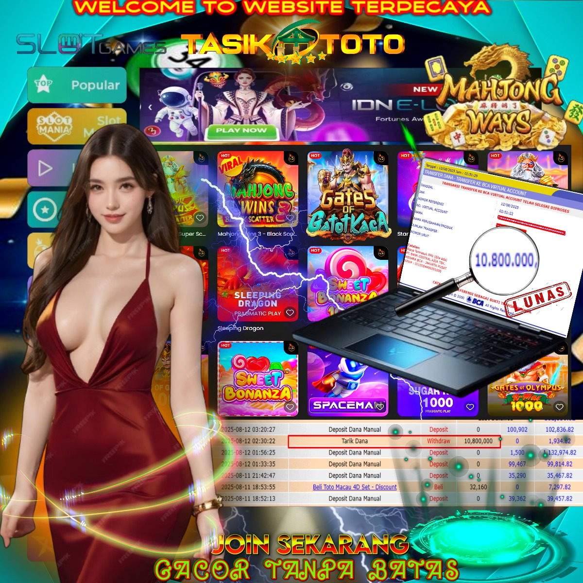 BUKTI JP TASIKTOTO – 12 AGUSTUS 2025